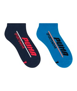 Kit 2 Pares de Meias Sapatilha Masculina Puma (4560.002) Marinho/Azul