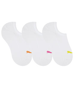 Kit 3 Pares de Meias Sapatilha Puma (4710.001) Brancas Colors