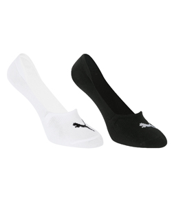 Kit 2 Pares de Meias Sapatilha Invisvel Puma (4715.001) Preto/Branco