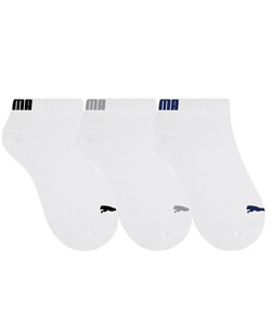 Kit 3 Pares de Meias Sapatilha Puma (4725-001) Brancas