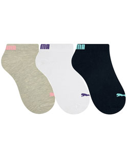 Kit 3 Pares de Meias Sapatilha Puma (4725-001) Branco/Mescla Claro/Preto