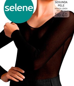Segunda Pele Manga Longa Decotada Fio 40 Selene (9100.001)