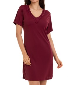 Camisola Curta com Renda Sepie (1001) Liganete - Vinho