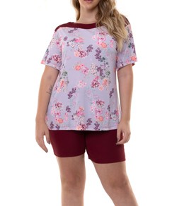 Short Doll Liganete Floral Buqu Sepie (2474) Plus Size