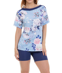 Short Doll Floral Rosas Sepie (2574) Liganete