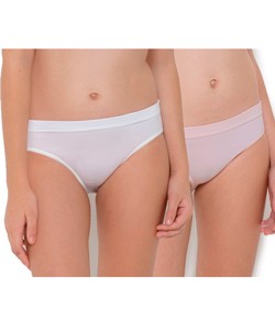 Kit Infantil  2 Calcinhas Biquni Kids Trifil (C06240/6240) Branco/Marshmallow
