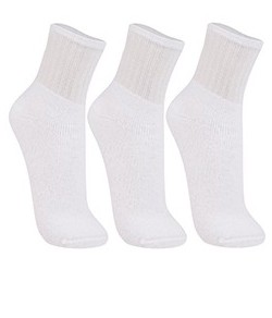 Kit 3 Pares de Meia Esportiva Trifil (T08721/8721) Branco/Branco/Branco