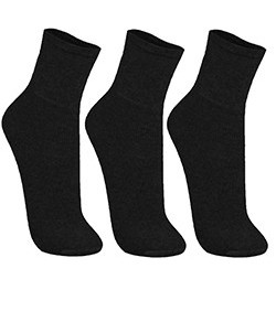 Kit 3 Pares de Meia Esportiva Trifil (T08721/8721) Preto/Preto/Preto