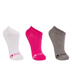 Kit 3 Pares de Meias Cano Curto Mormaii (T06197/6197) Branco/Pink/Mescla