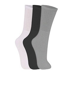 Kit 3 Pares de Meias Esportivas Trifil (T06313/6313) Branco/Preto/Cinza