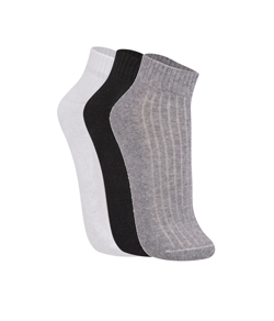 Kit 3 Pares de Meias Cano Curto Trifil (T08004/8004)  Cinza/Preto/Branco