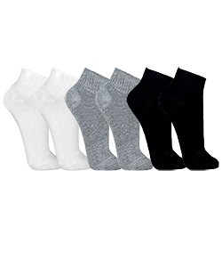 Kit 6 Pares de Meias Trifil (T08720/8720) Branco/Cinza/Preto