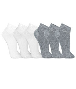 Kit 6 Pares de Meias Trifil (T08720/8720) Branco/Cinza