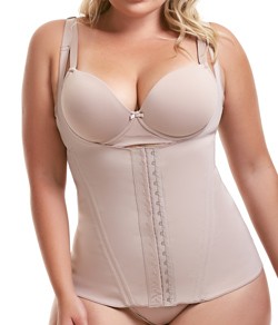 Cinta Colete Modelador com Barbatanas Vi Lingerie (330584) - Tecido Power Duplo