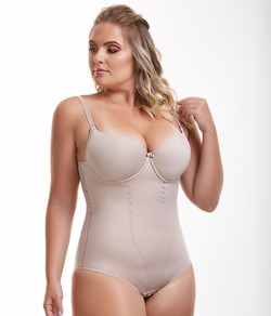 Body Modelador com Bojo Vi Lingerie Control (1601) Cetinete Compresso