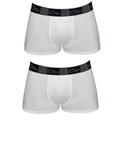 Kit  2 Cuecas Boxer Plus Zorba (717) Branco/Branco