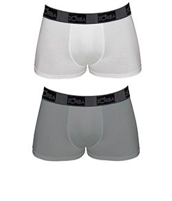 Kit 2 Cuecas Boxer Plus Zorba (717) Branco/Grafite