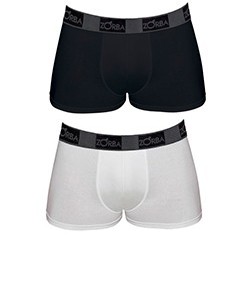 Kit 2 Cuecas Boxer Plus Zorba (717) Branco/Preto