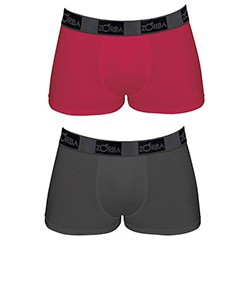 Kit 2 Cuecas Boxer Plus Zorba (717) Chumbo/Carmim